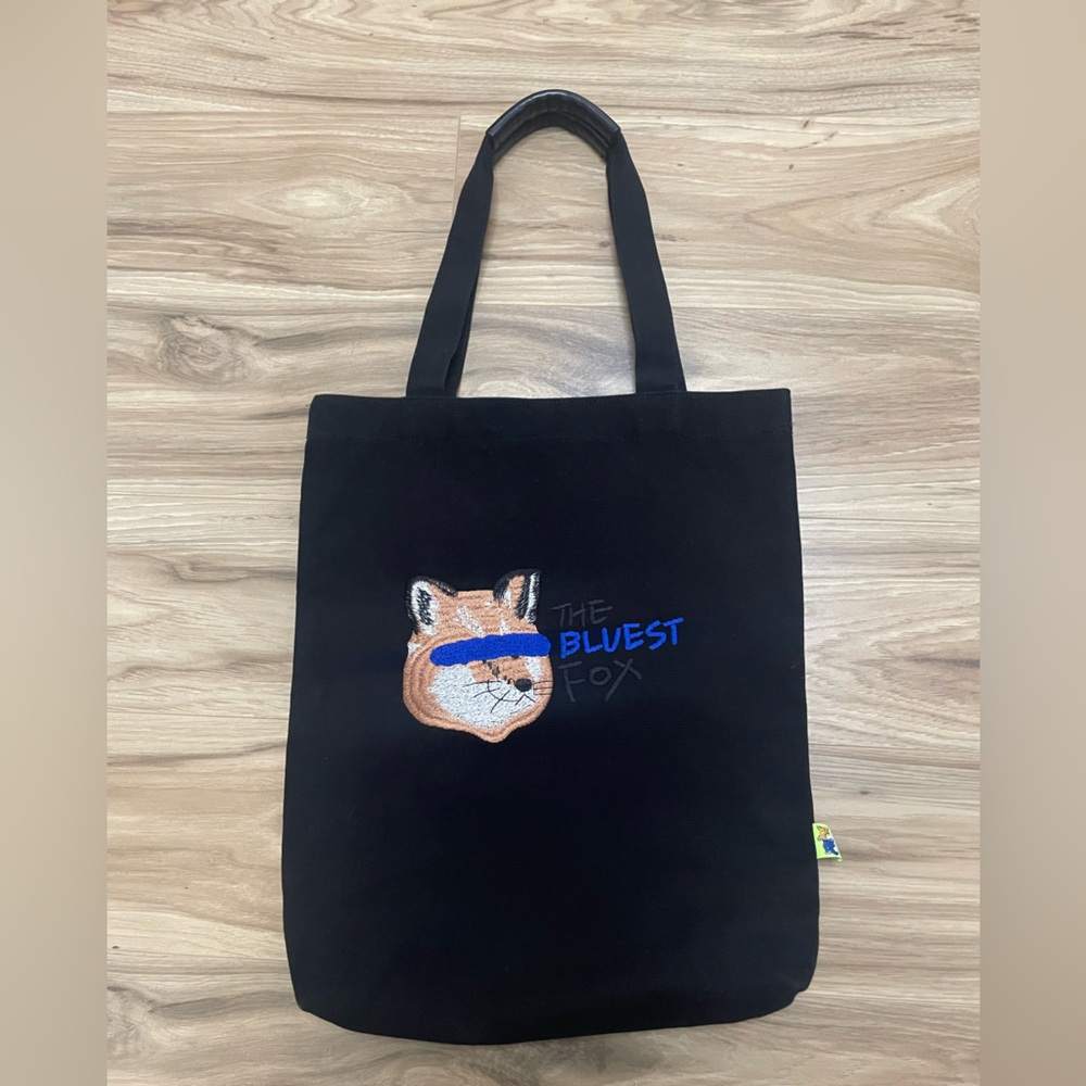 MAISON KITSUNE Black ADER Error Edition Fox Head Tote